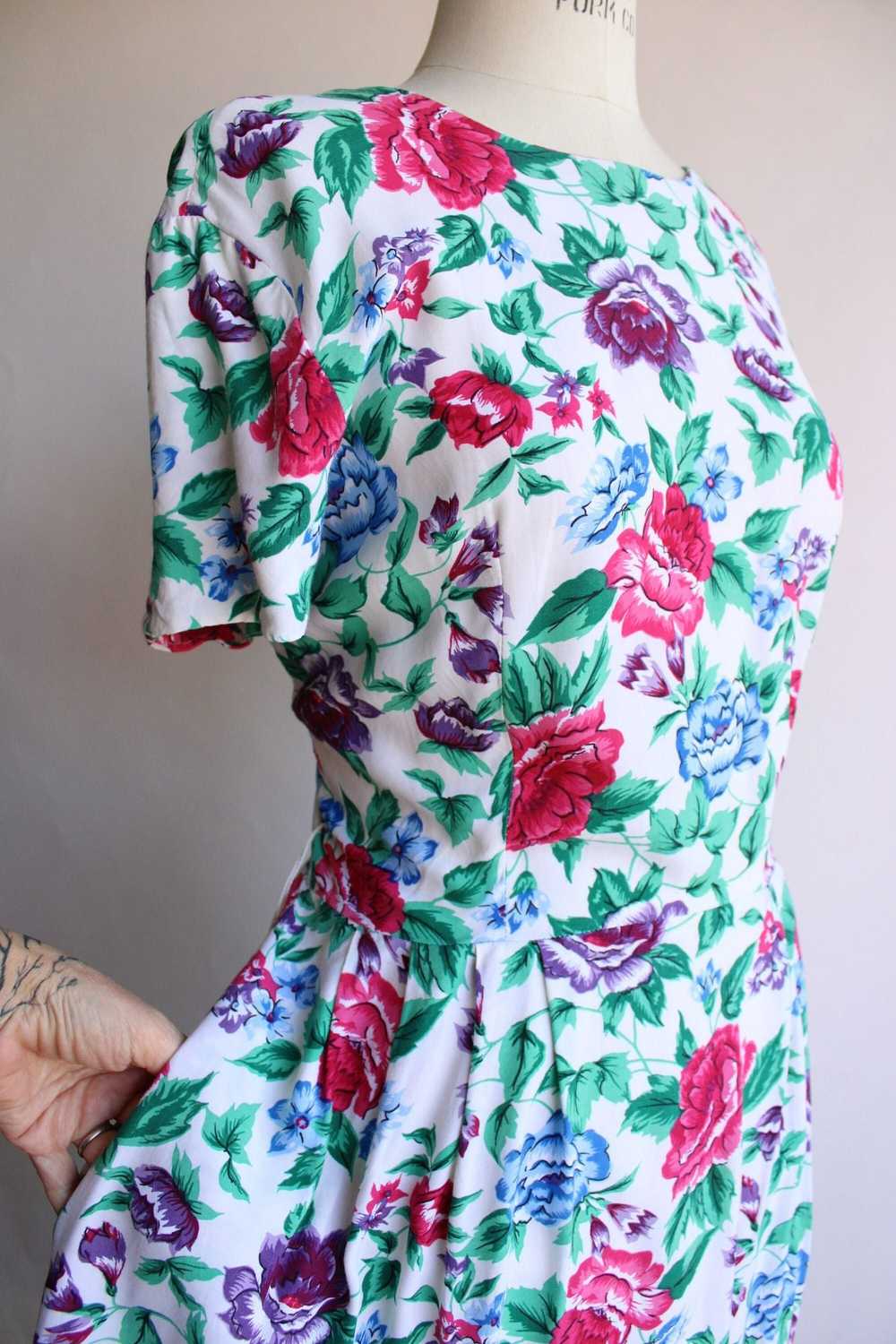 Vintage 1980's Tareti Howard Levi Floral print wi… - image 3