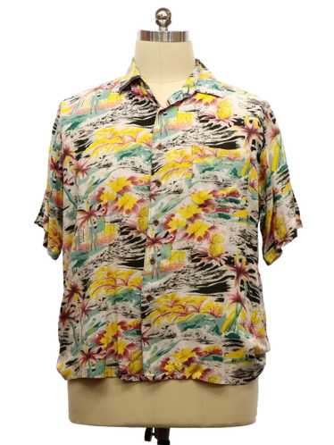 1990's Pazzo Mens Rayon Hawaiian Shirt - image 1