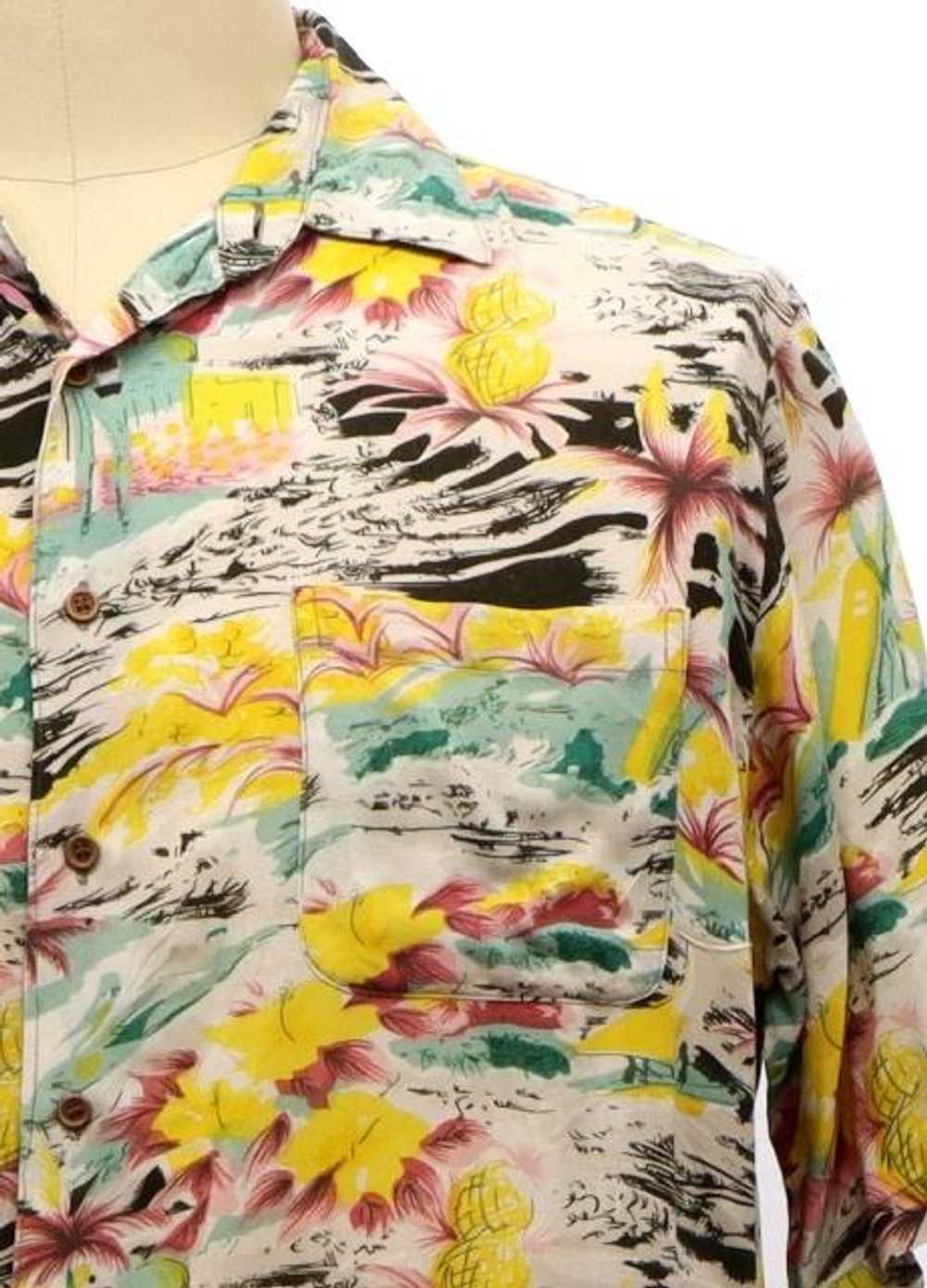 1990's Pazzo Mens Rayon Hawaiian Shirt - image 2