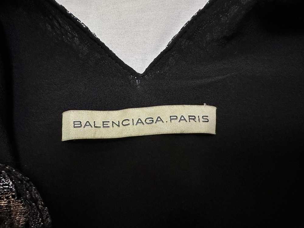 Balenciaga Balenciaga Metallic Lace Shift Dress - image 4