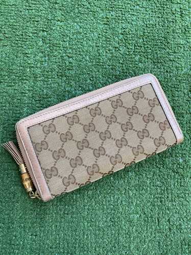 Gucci GG monogram bamboo zippy wallet