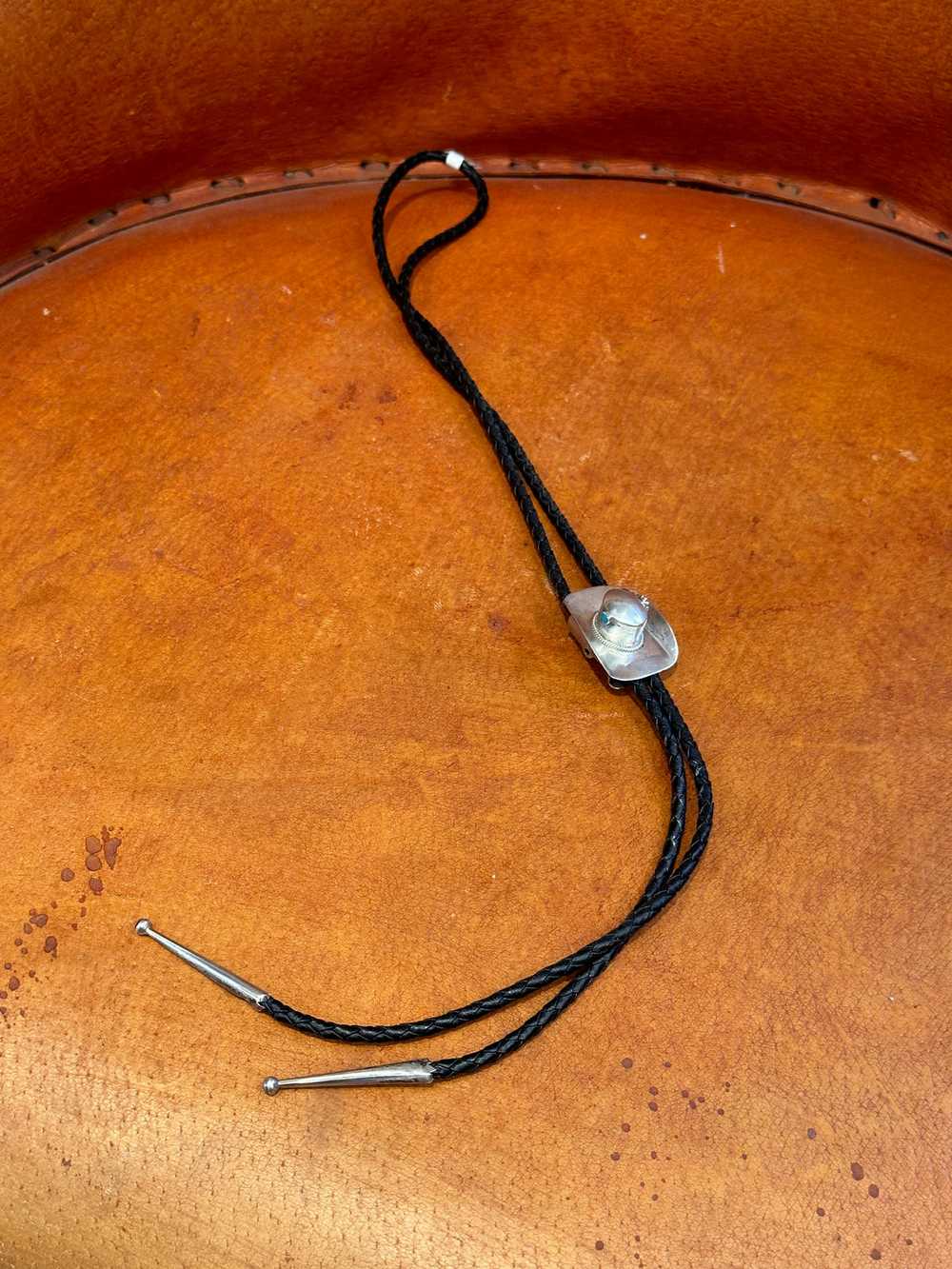 Sterling Silver Cowboy Hat Bolo Tie - image 2