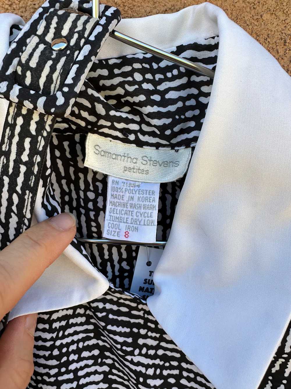 Samantha Steven Black and White Dress - Size 8 - image 3