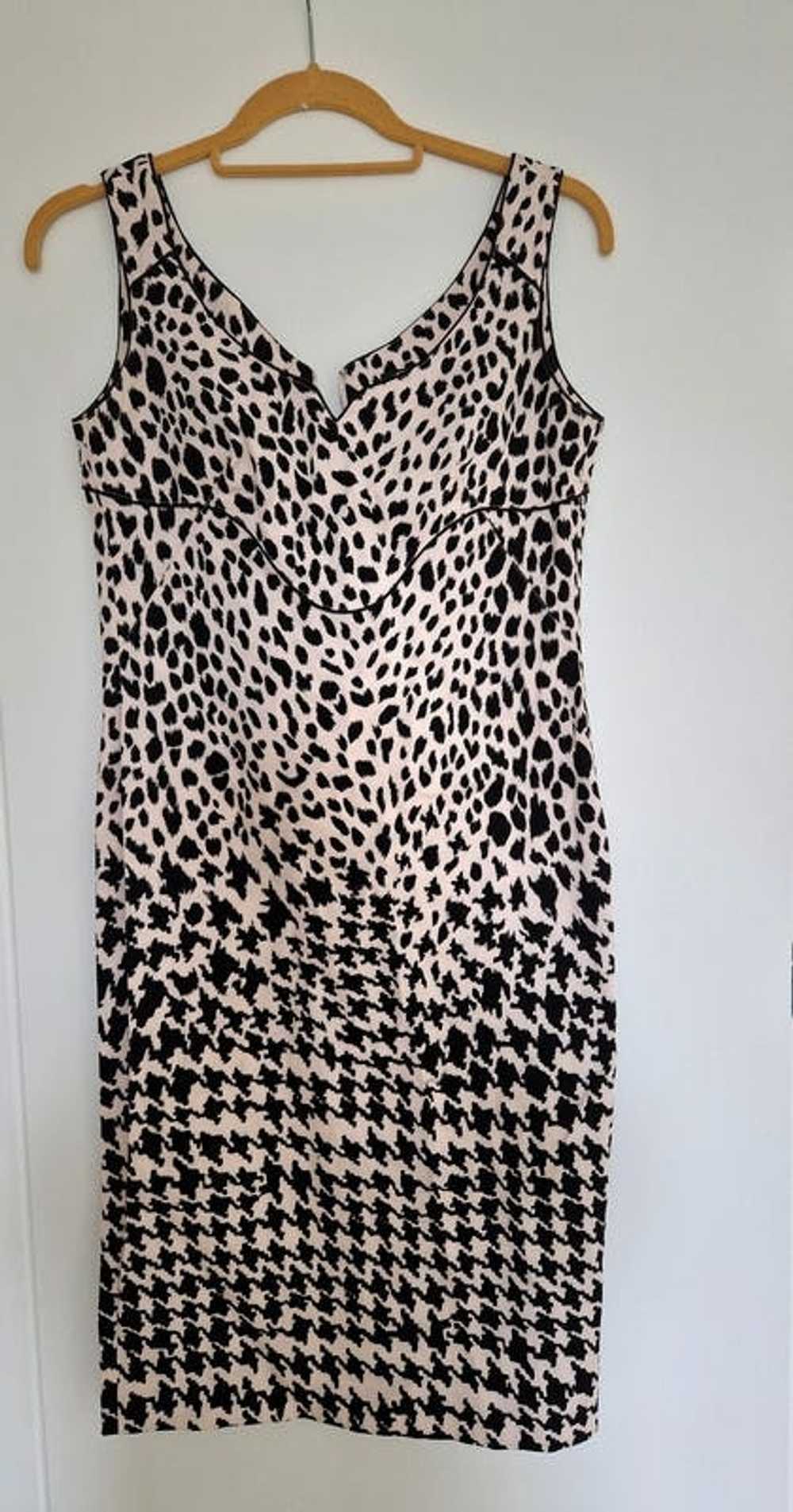 Alexander McQueen Designer bodycon leopard hounds… - image 1