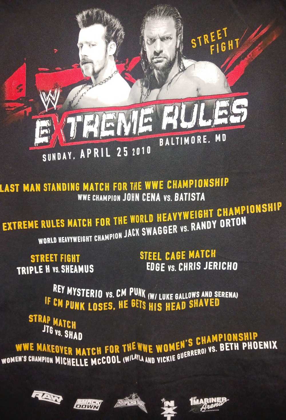 Tee Shirt × Wwe × Wwf 2010 WWE WWF Extreme Rules … - image 4