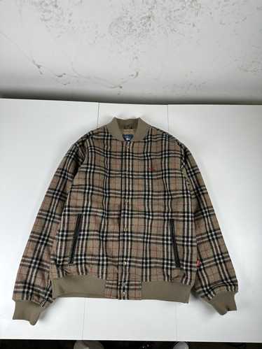 Stussy Vintage Stussy Burberry Plaid Varsity Jacke