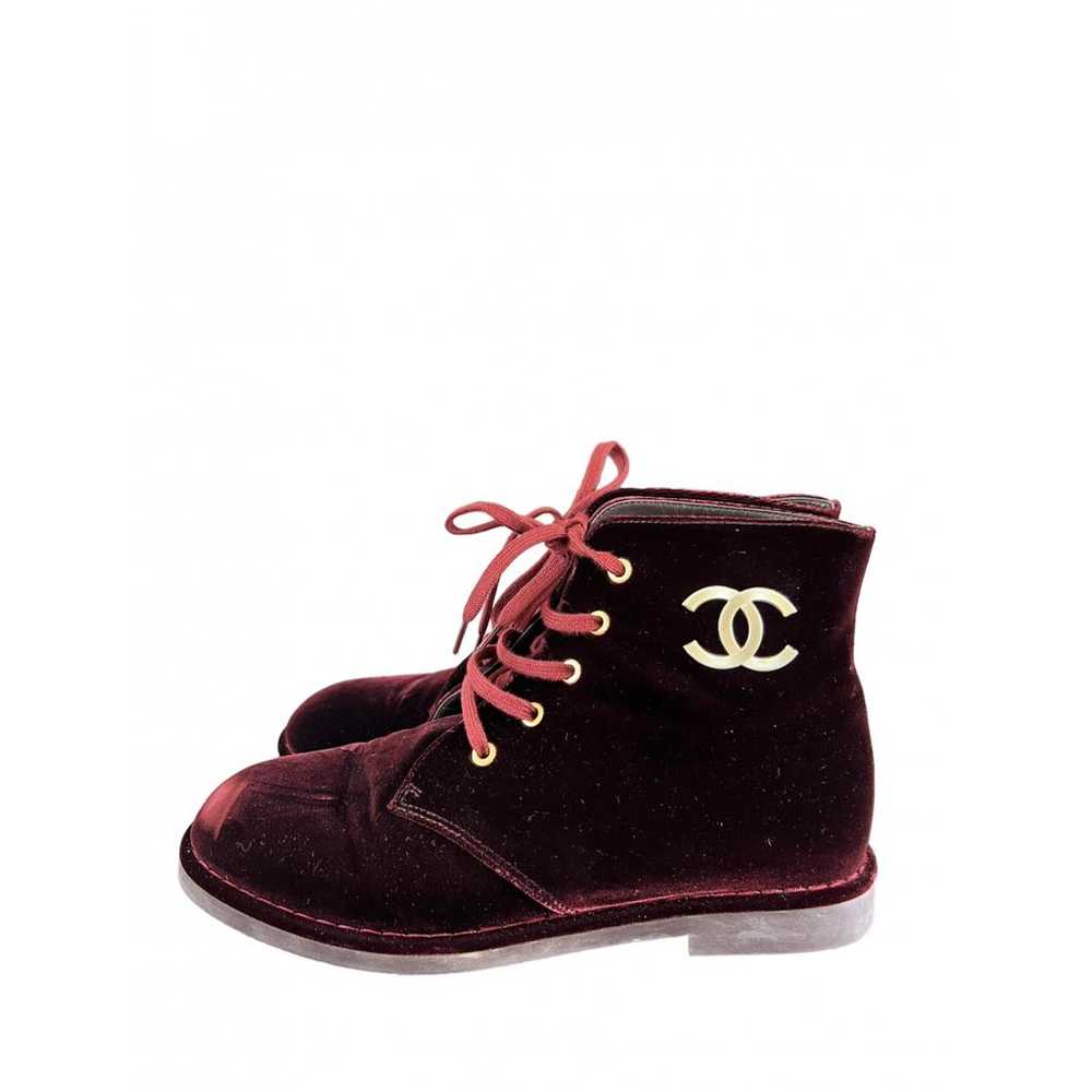 Chanel Velvet ankle boots - image 2
