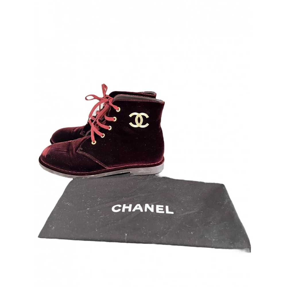 Chanel Velvet ankle boots - image 6