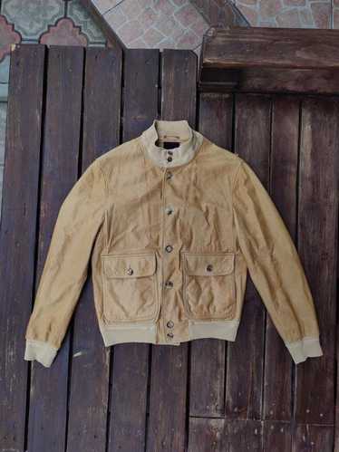 Enrico Mandelli Leather & Wool Dark Brown Bomber/Flig… - Gem