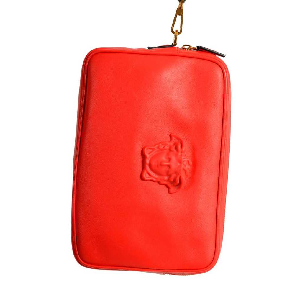 Versace La Medusa leather clutch bag - image 5