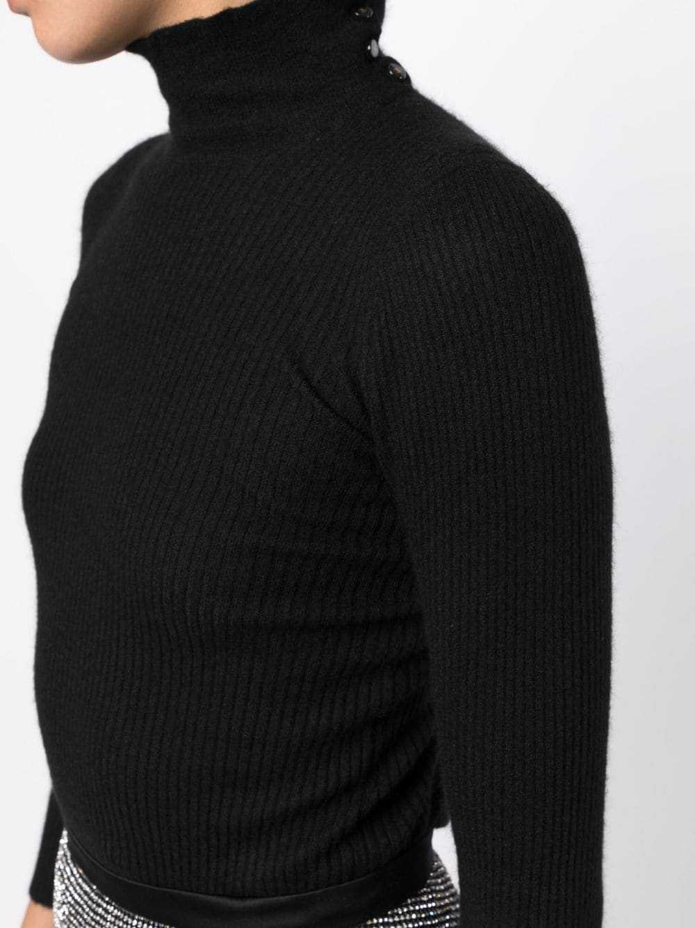 CHANEL Pre-Owned 1999 stand-up collar cashmere to… - image 5