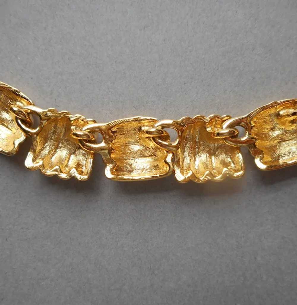 Early 1990s Talbot's Gold Tone Collar Necklace Vi… - image 6