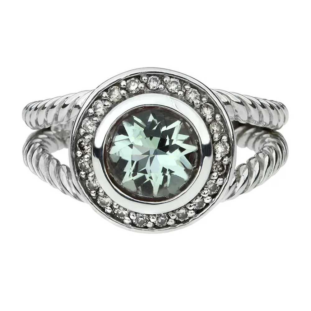 David Yurman Sterling Silver Prasiolite & Diamond… - image 3