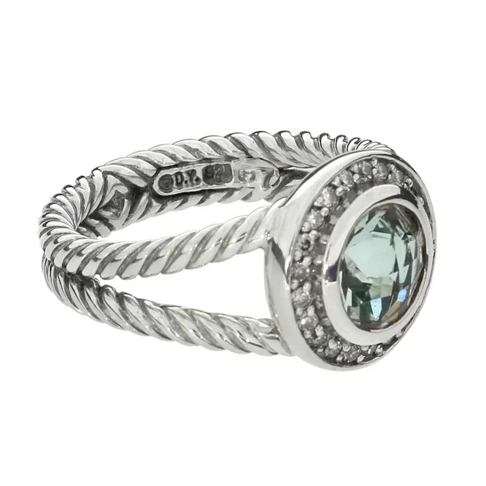 David Yurman Sterling Silver Prasiolite & Diamond… - image 5