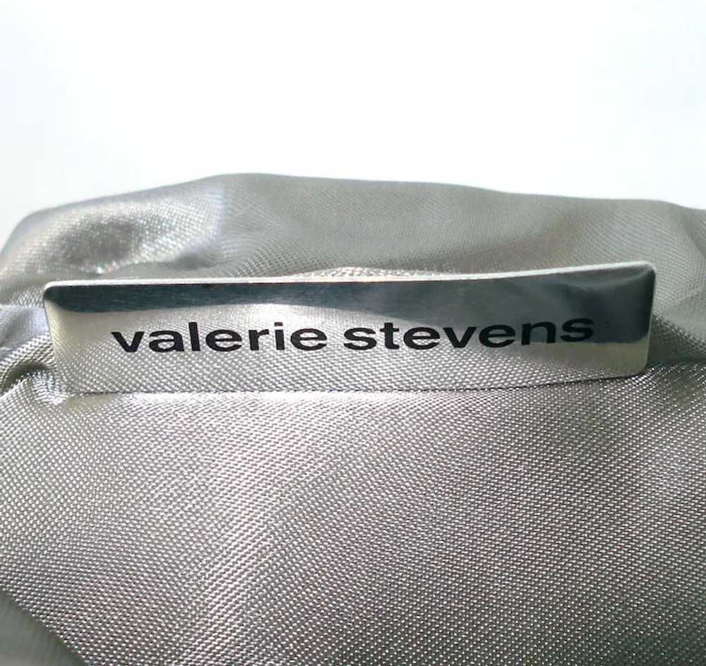 Silver Gray Valerie Stevens Clam Shell Beaded Eve… - image 4
