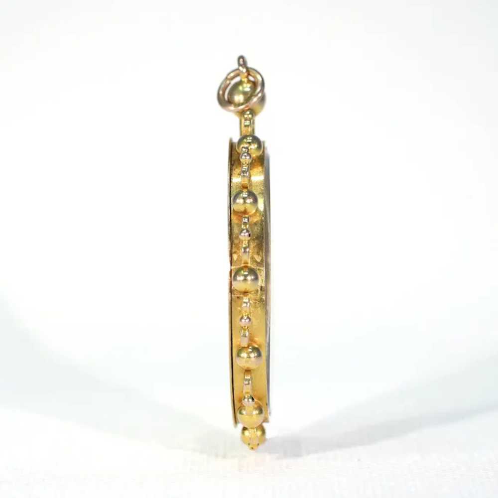 Lovely Antique Gold Frame Pendant Early Photo - image 4