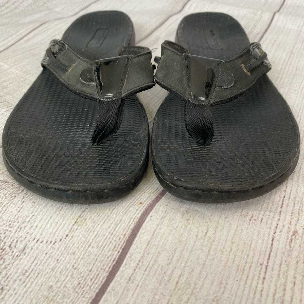 Sperry Sperry Topsider black flip flops w/rubber … - image 2