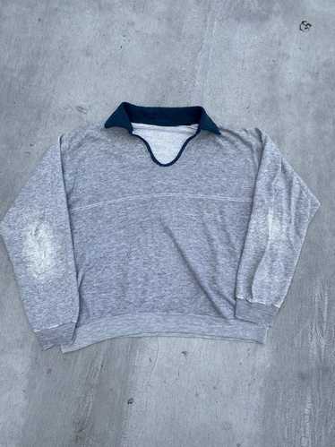 Vintage Distressed collared crewneck sweater - image 1