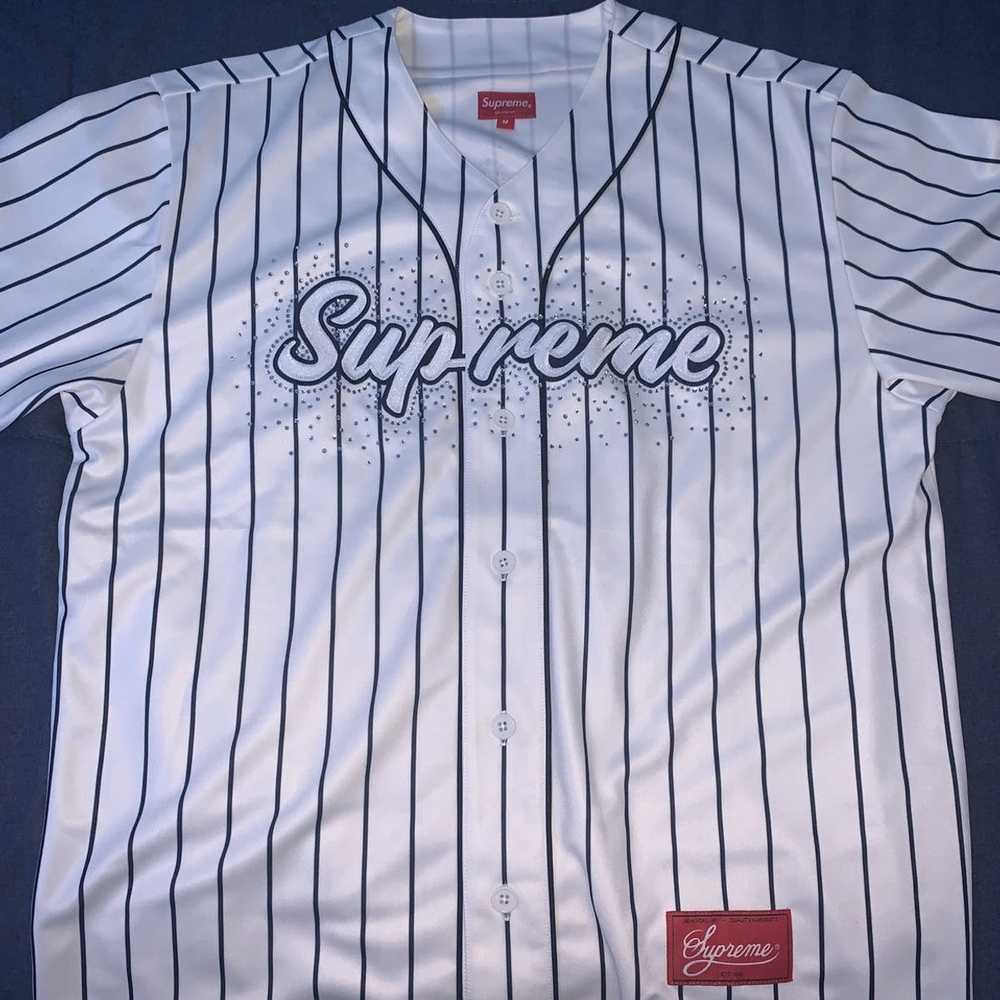 Supreme Supreme Rhinestone Baseball Jersey (SS20) - image 3