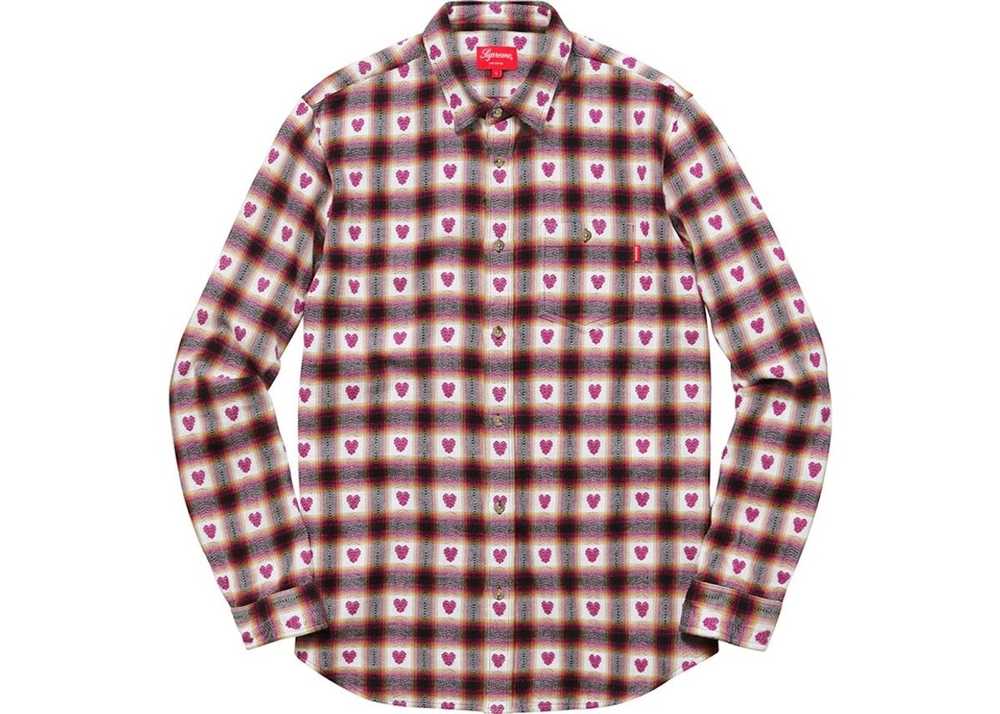 Supreme supreme hearts plaid flannel - image 1