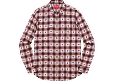 Supreme Denim Flannel Baseball Shirt Red –