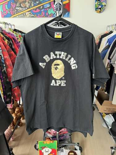 bape glitter college tee