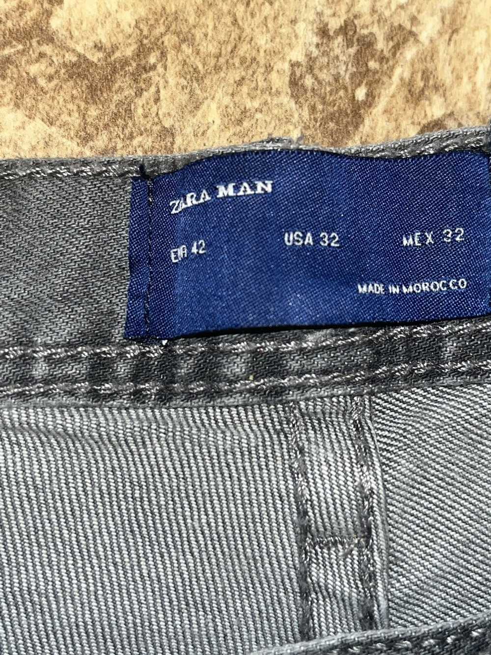 Zara Zara Man Grey Cropped Slim Fit Jeans - image 5