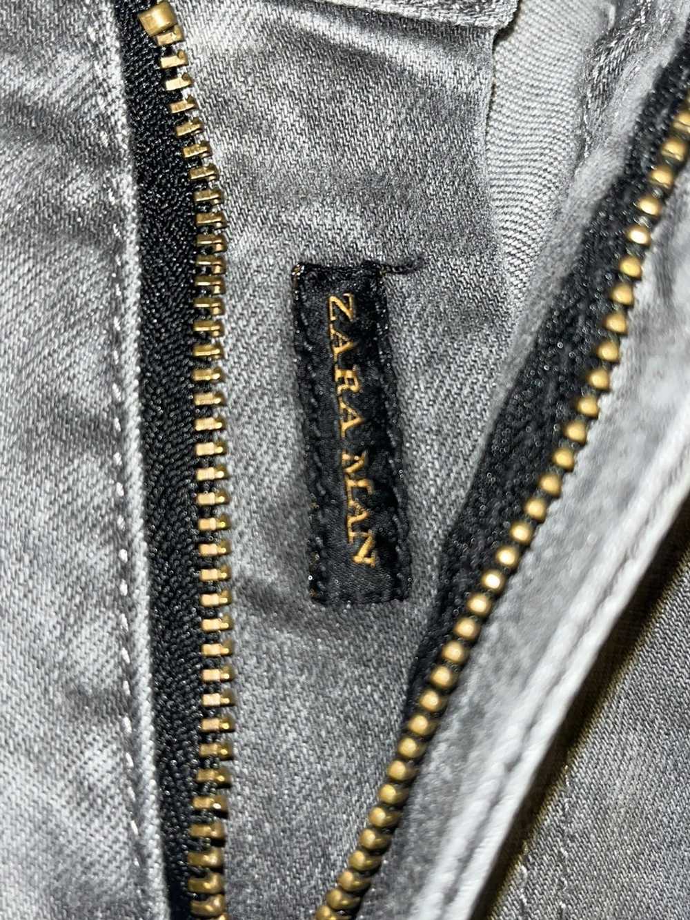 Zara Zara Man Grey Cropped Slim Fit Jeans - image 7