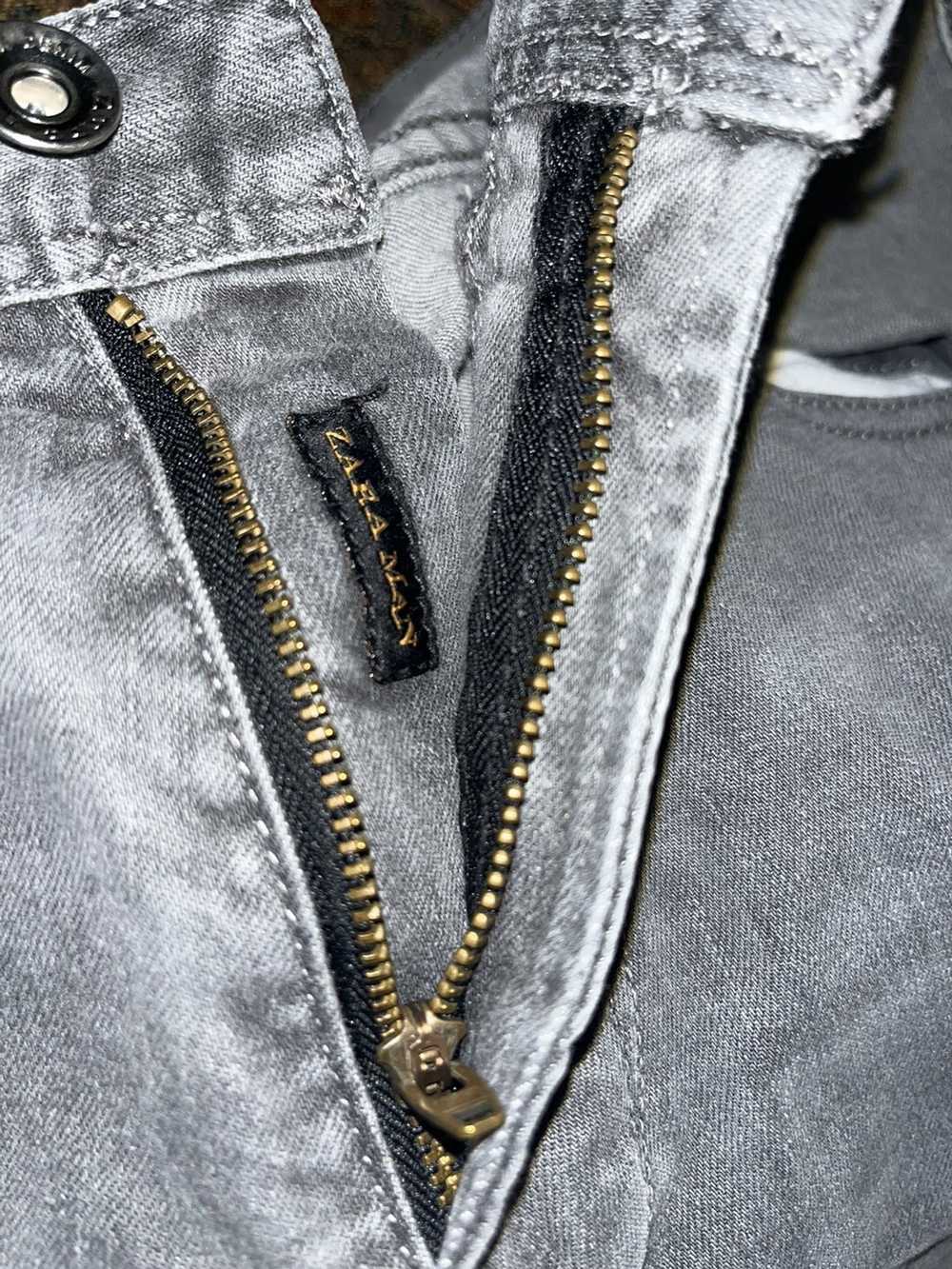 Zara Zara Man Grey Cropped Slim Fit Jeans - image 8