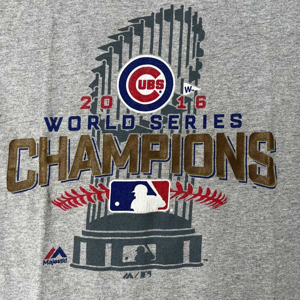 Majestic 2016 MLB Chicago Cubs Shirt Large World … - image 3