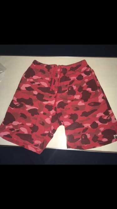 Bape Og bape red camo cargo shorts