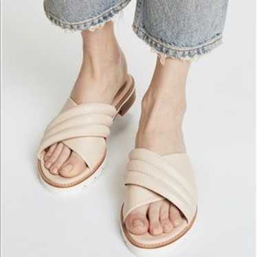 Stuart Weitzman Pufftop Slides, Bone - image 1