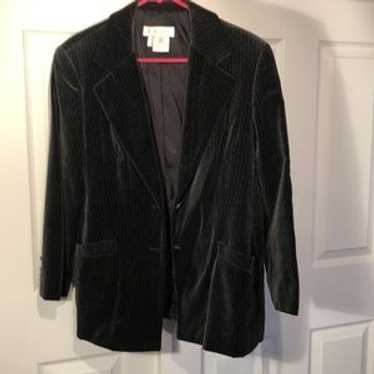 ESCADA 　エスカーダ　ボタンデザイン　ウール　ジャケット　ブラック Escada Black Wool Jacket with Beaded Collar sz 6