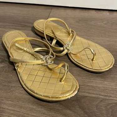 ✴︎CHANEL ✴︎ゴールドチェーンサンダル　37 Chanel gold sandals - Gem