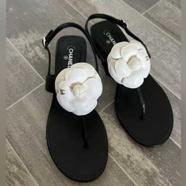 CHANEL フラワーモチーフ サンダル35 CHANEL Flower Sandals Wedge Sole Platform 36 | eBay