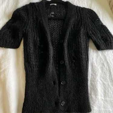トップス MIU MIU Mohair Knit Cardigan Miu Miu Mohair Logo Cardigan in Astrale | FWRD