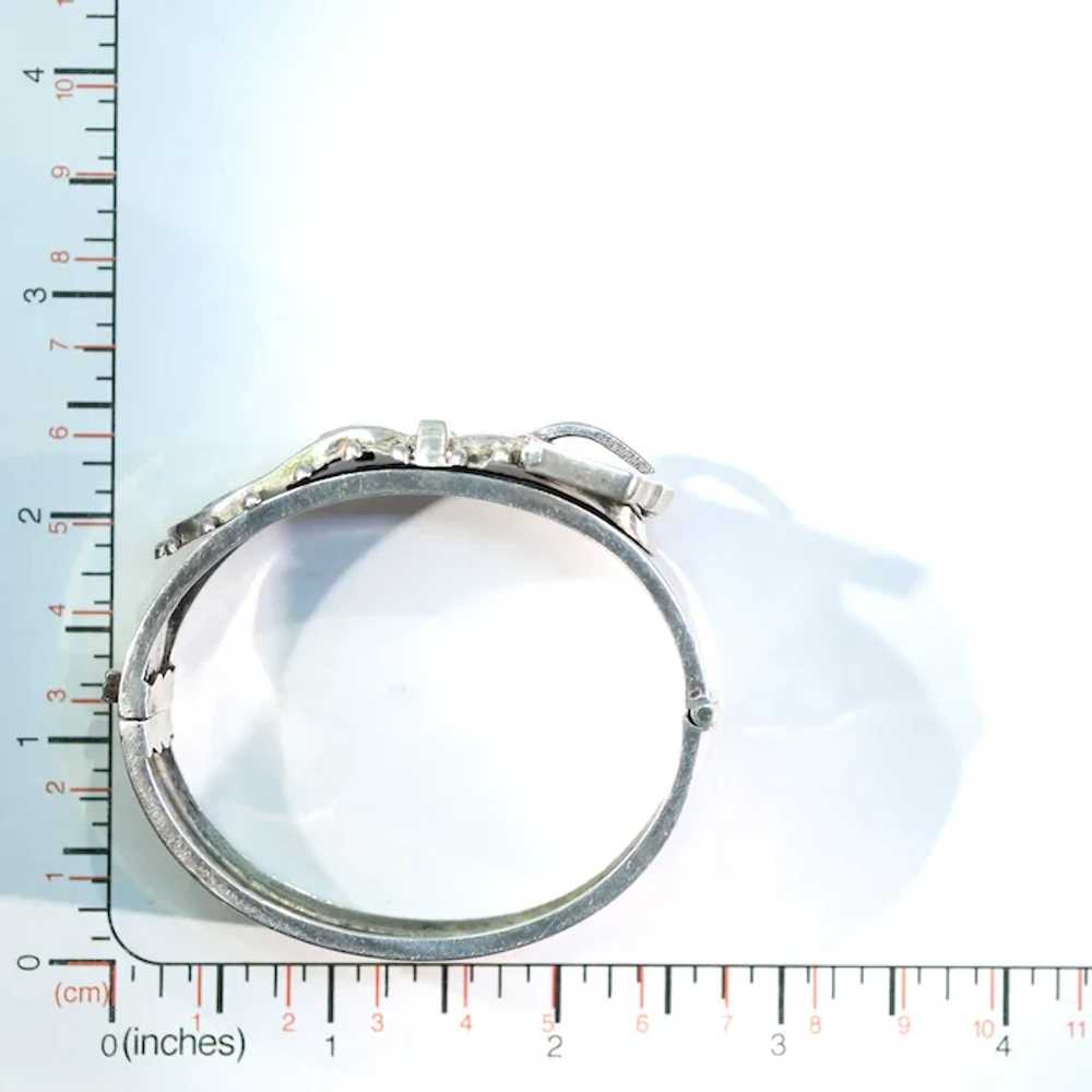 Victorian Silver Buckle Bangle, Dtd. 1884 - image 12