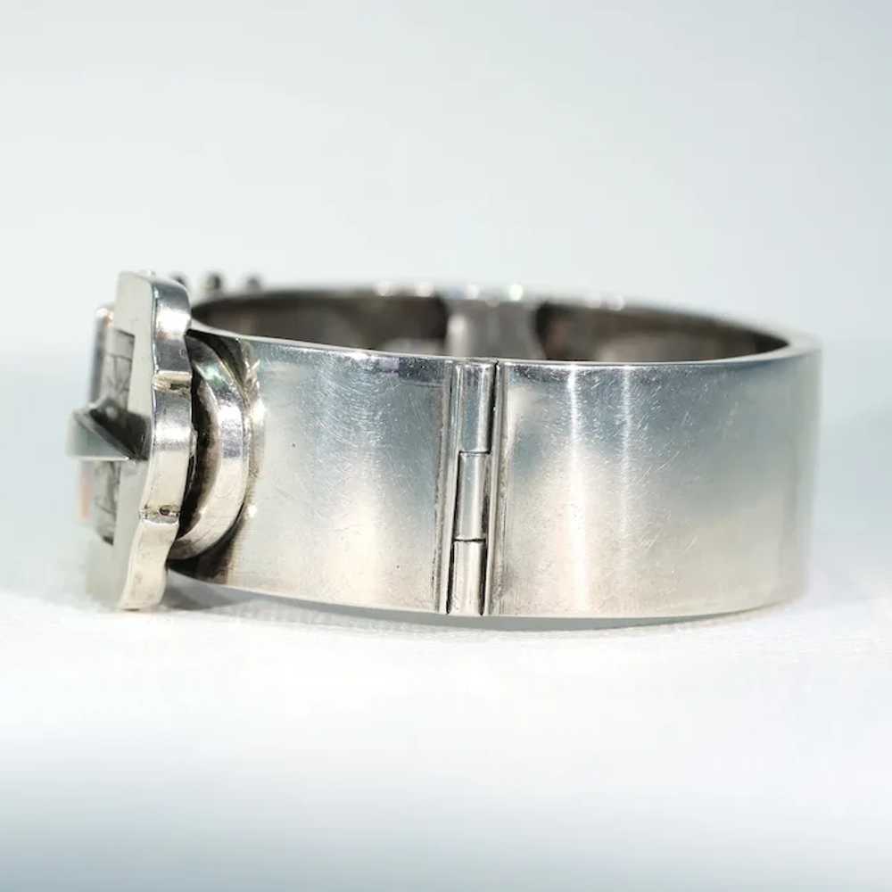 Victorian Silver Buckle Bangle, Dtd. 1884 - image 7