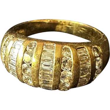 18k Gold & Diamond Cocktail Ring - image 1