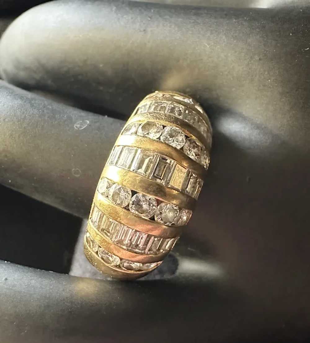 18k Gold & Diamond Cocktail Ring - image 2
