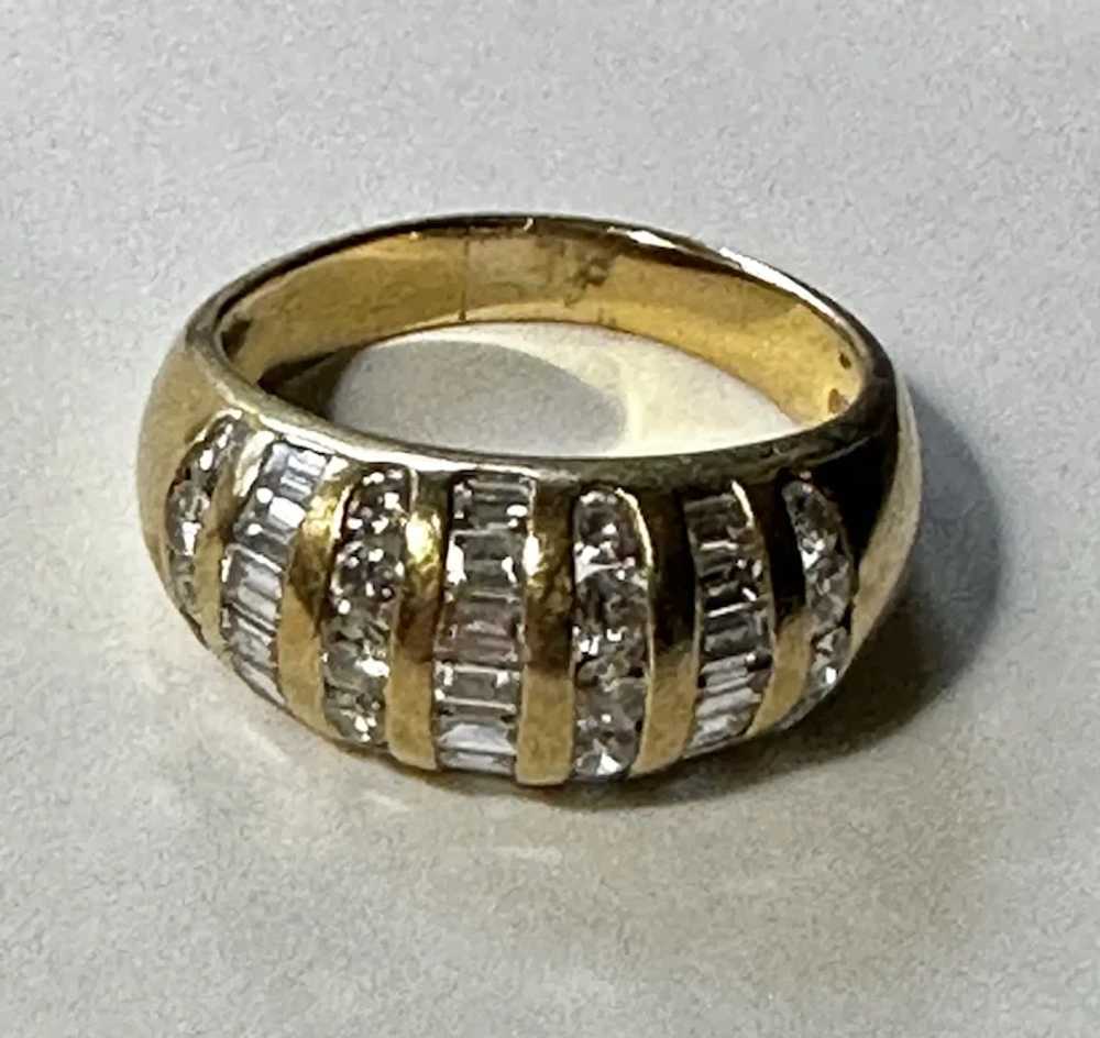 18k Gold & Diamond Cocktail Ring - image 4