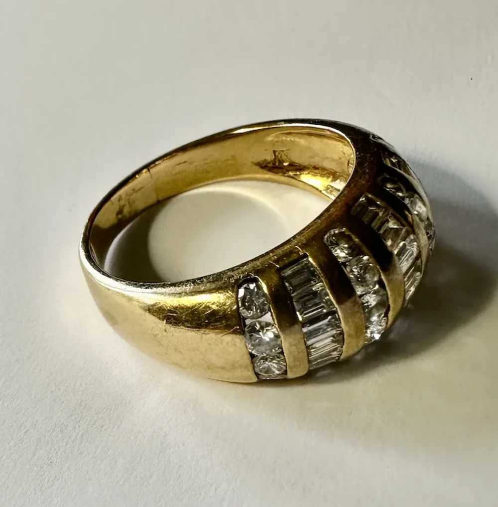 18k Gold & Diamond Cocktail Ring - image 5
