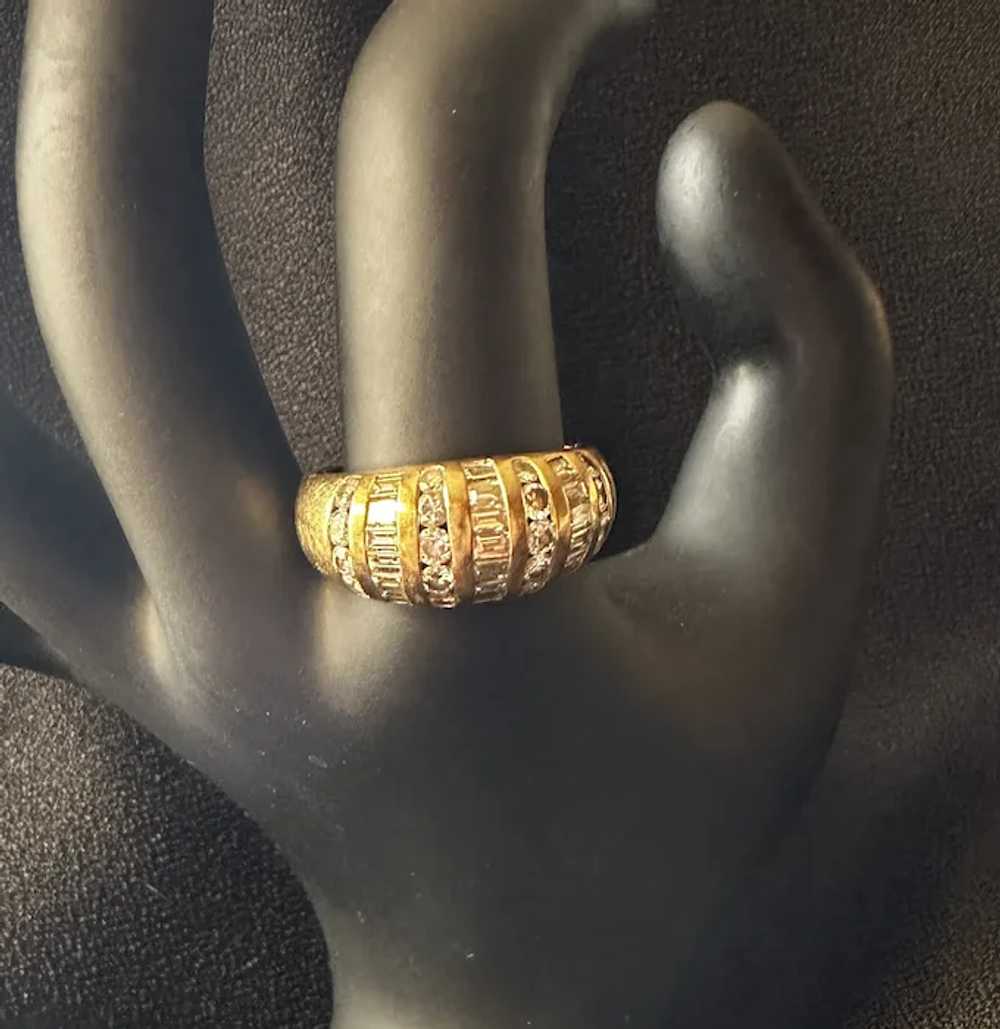 18k Gold & Diamond Cocktail Ring - image 8