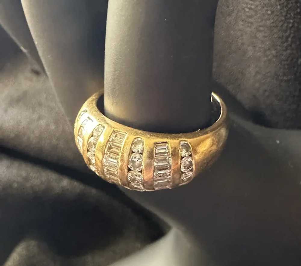 18k Gold & Diamond Cocktail Ring - image 9