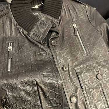 Gucci leather bomber jacket - Gem