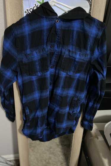 Vintage Black and Blue Flannel - image 1