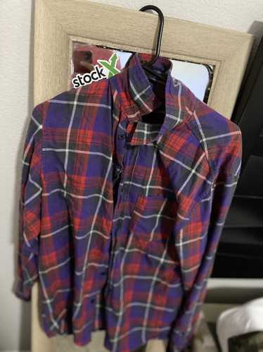 Vintage Red Black Purple White Flannel