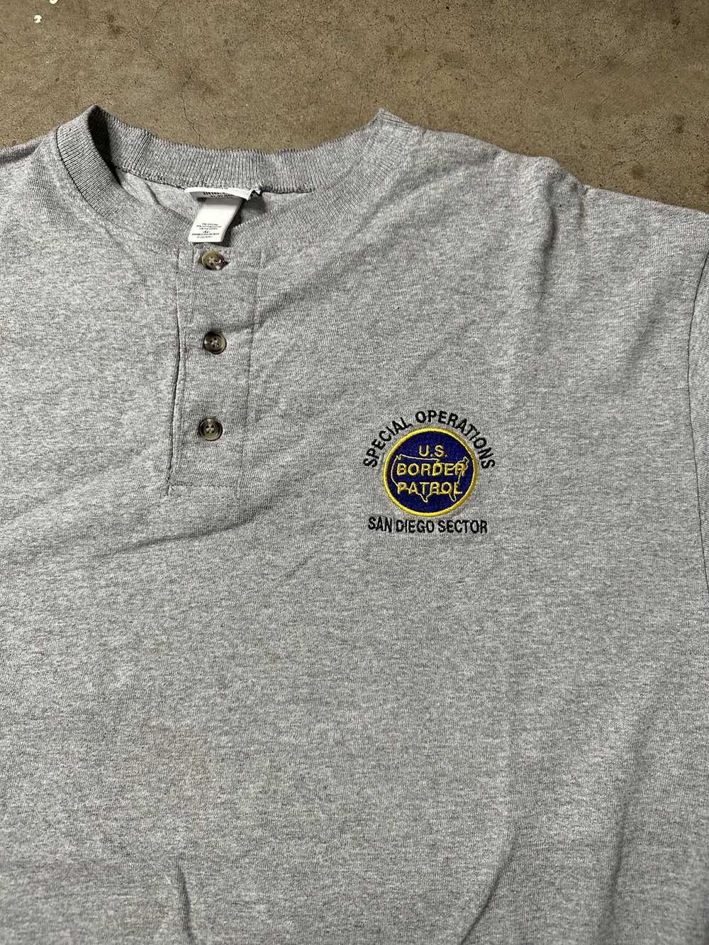 Vintage Border Patrol Henley Tee - image 3