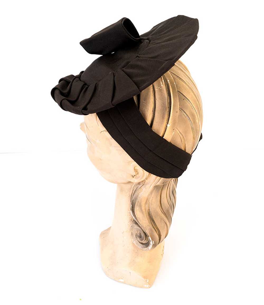 1940s Satin Fascinator Tilt Hat Gem