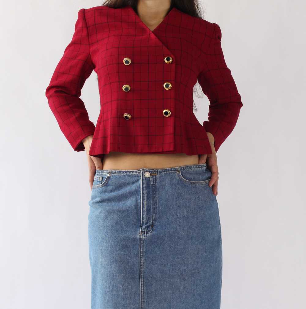 90s Raspberry Cropped Jacket - image 1